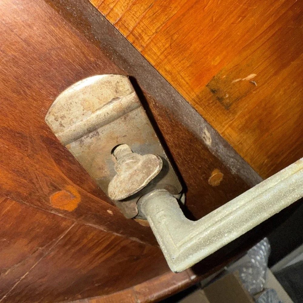 VTG ANTIQUE EARLY WOODEN TABLE TOP BARREL STYLE BUTTER CHURN HAND CRANK WOOD